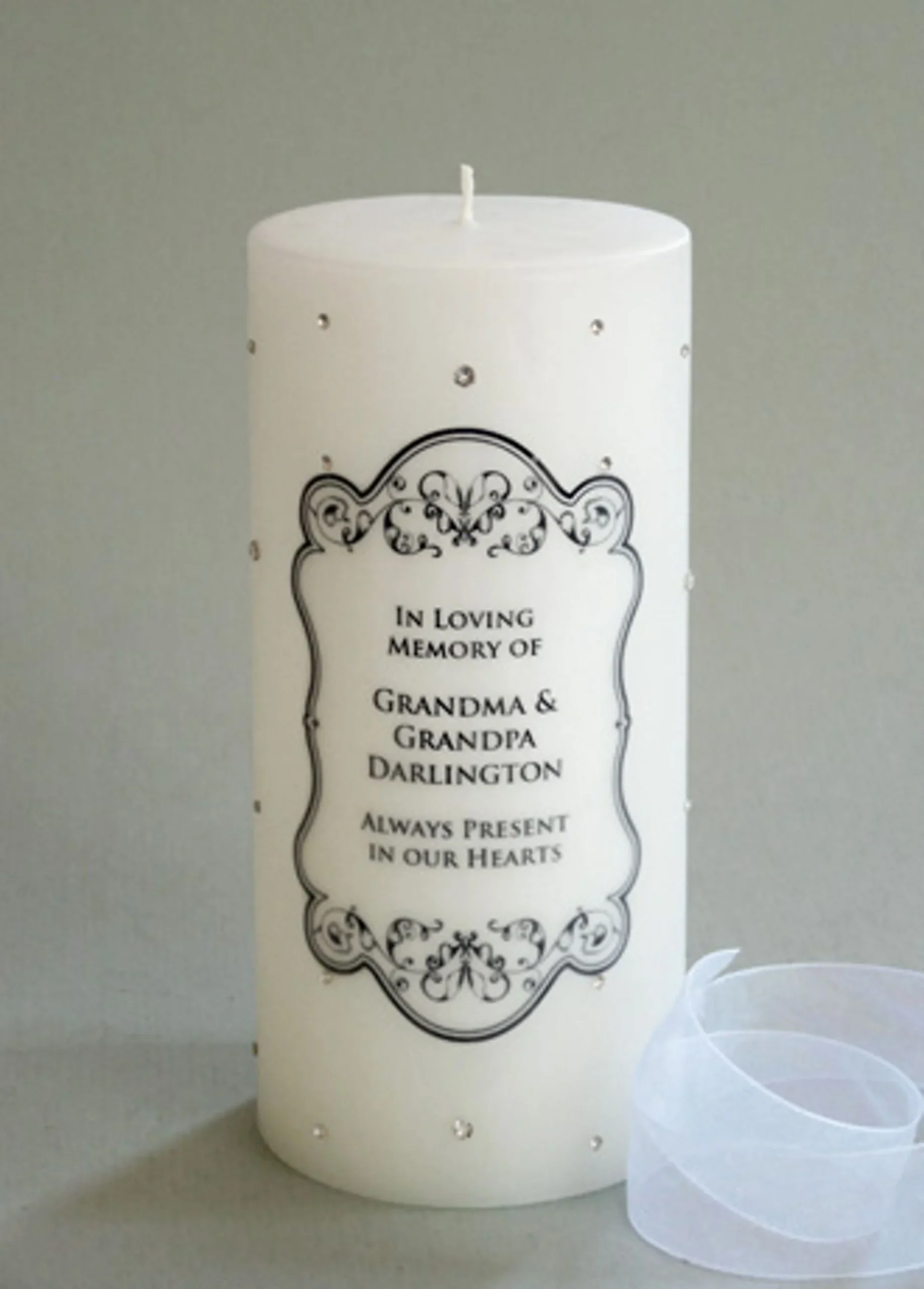 Personalized Victorian Vintage Memorial Candle