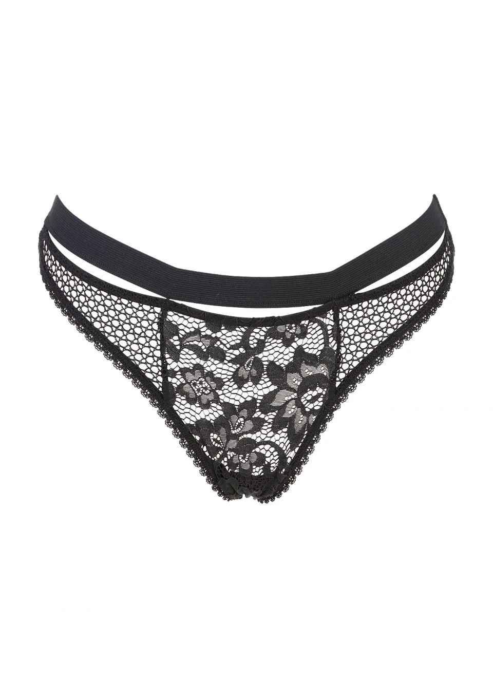 Petunia Black Sporty Thong
