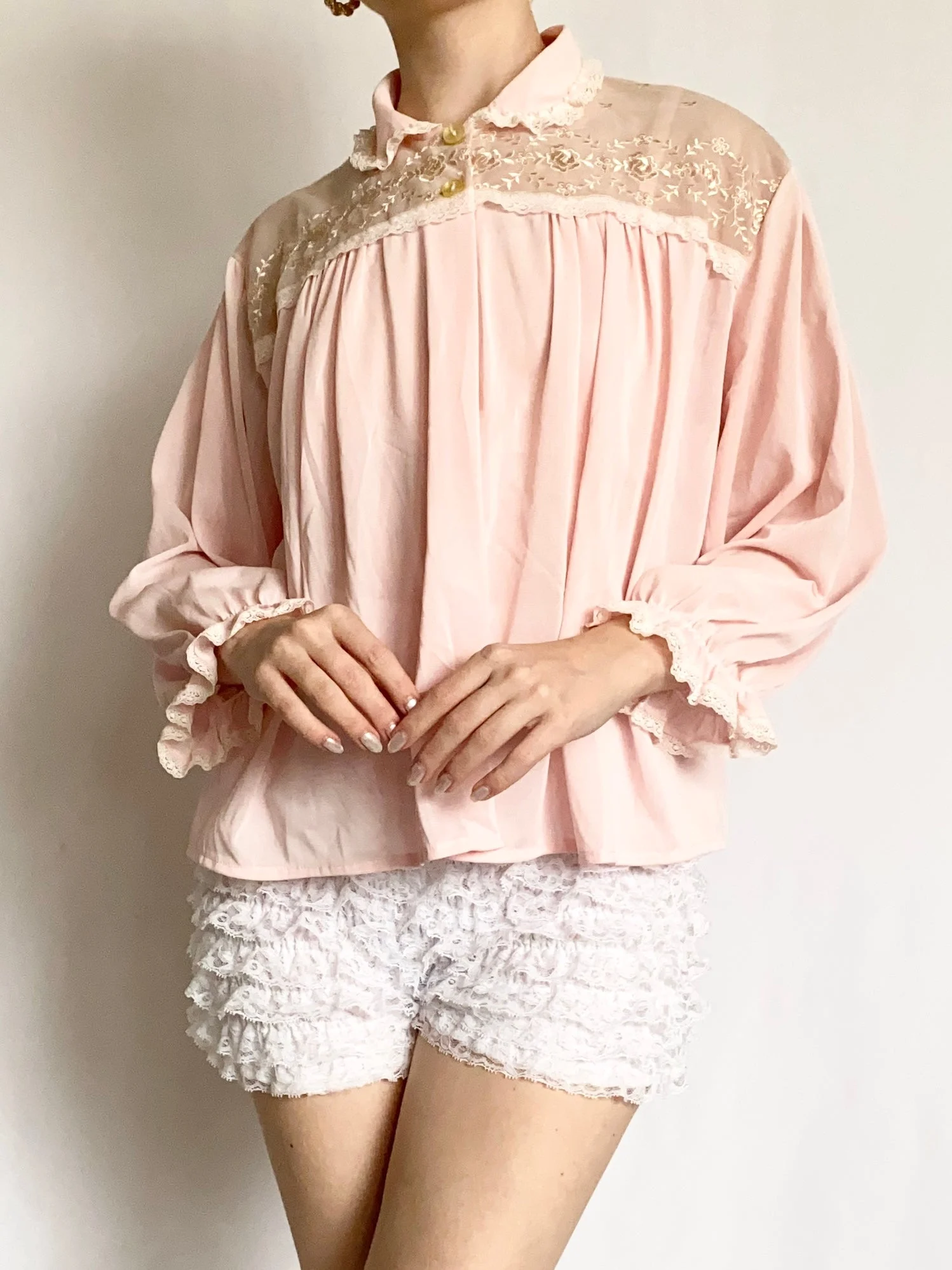 Pink 1950s Bed Jacket (XS/S)