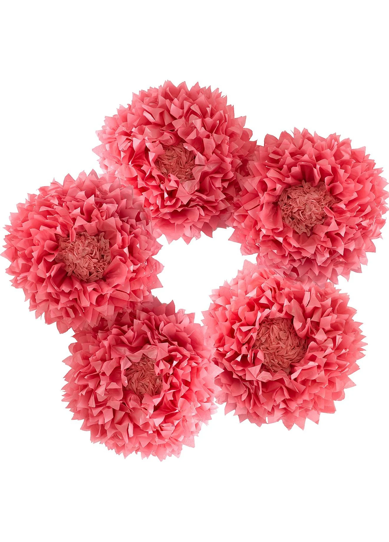 Pink Hues Flower Decor Pack of 5
