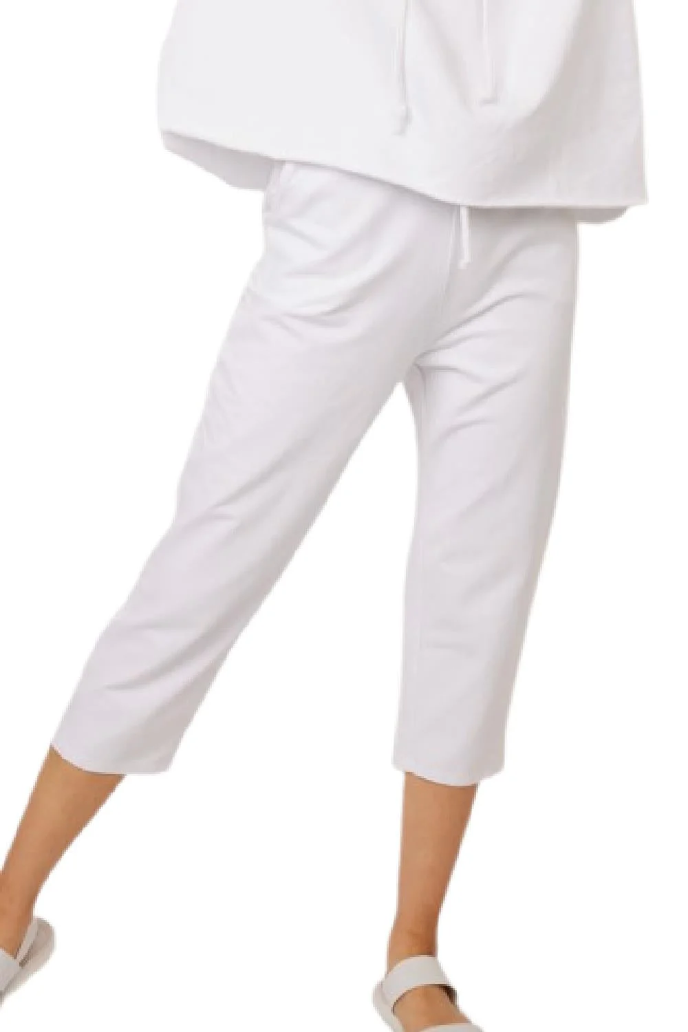 Pistache Terry Cotton Capri R0236 White