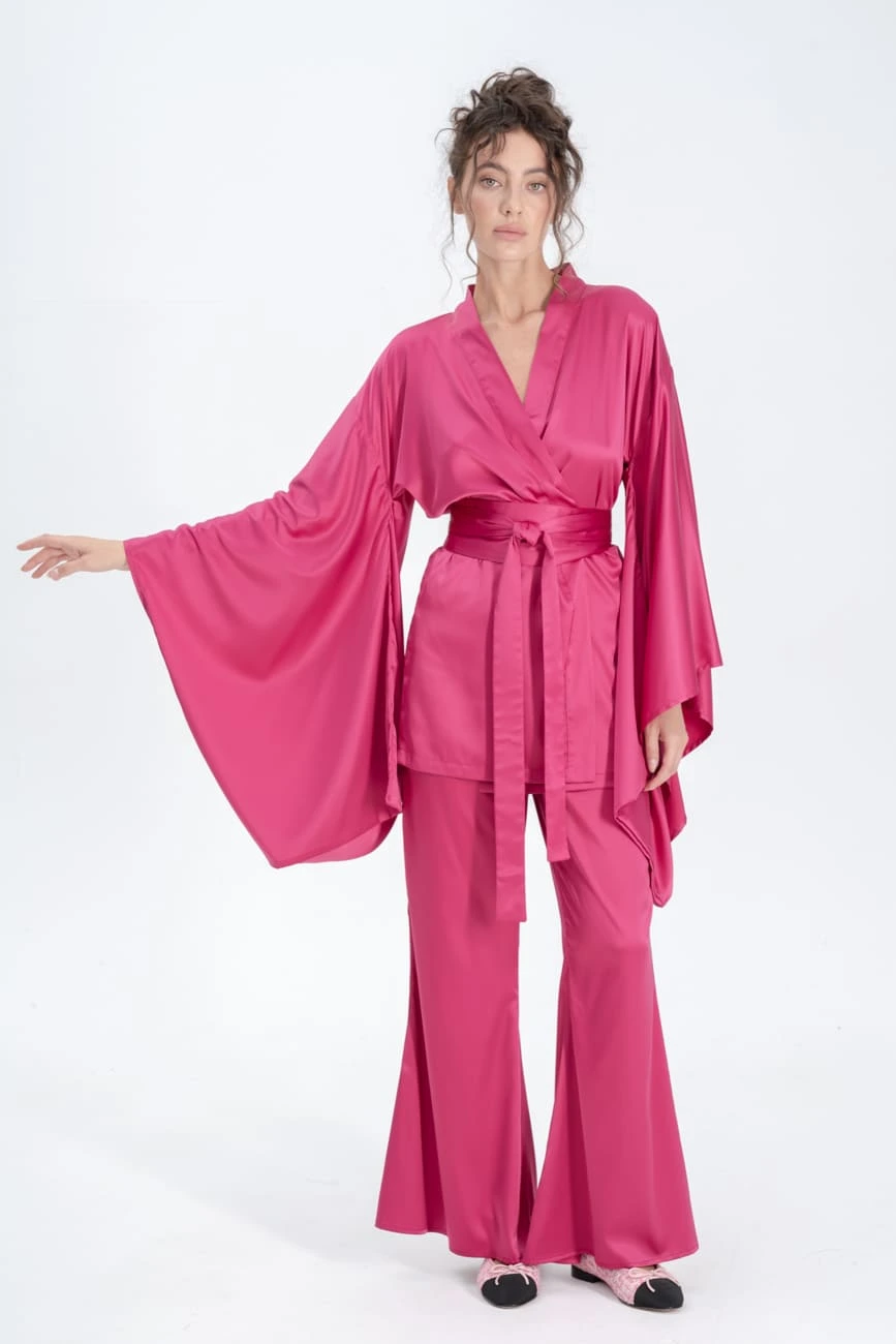 Plain Pink Pyjama Set for Ladies