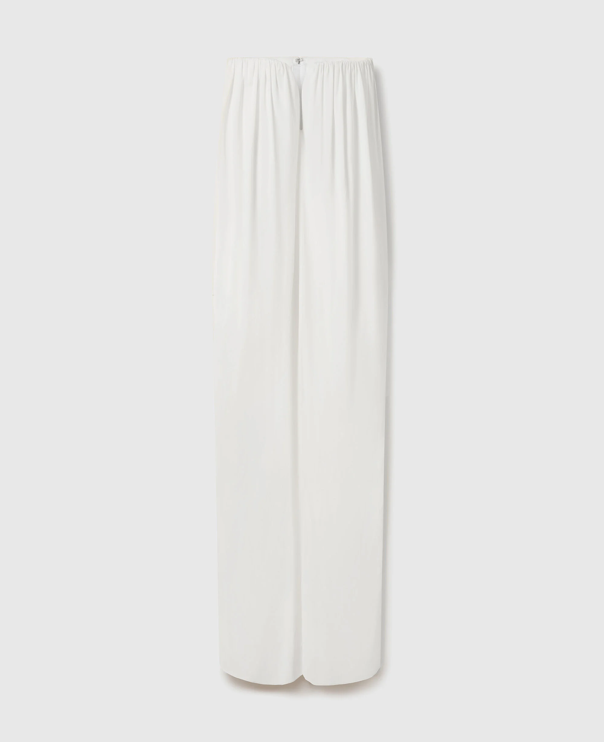 Pleated Strapless Silk-Blend Dress