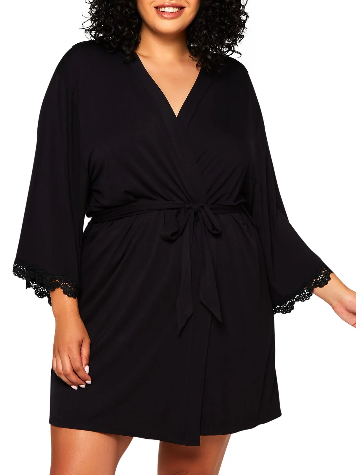 Plus Size Jersey Knit Kimono Robe – Molly