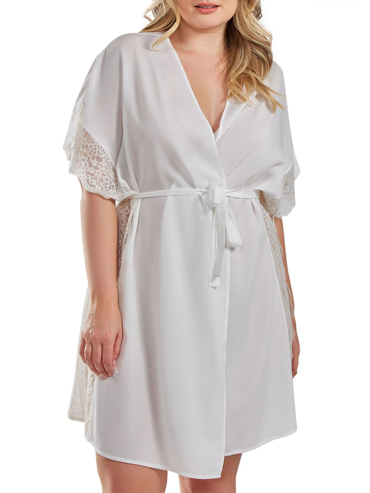 Plus Size Satin Kimono Robe – Sherry