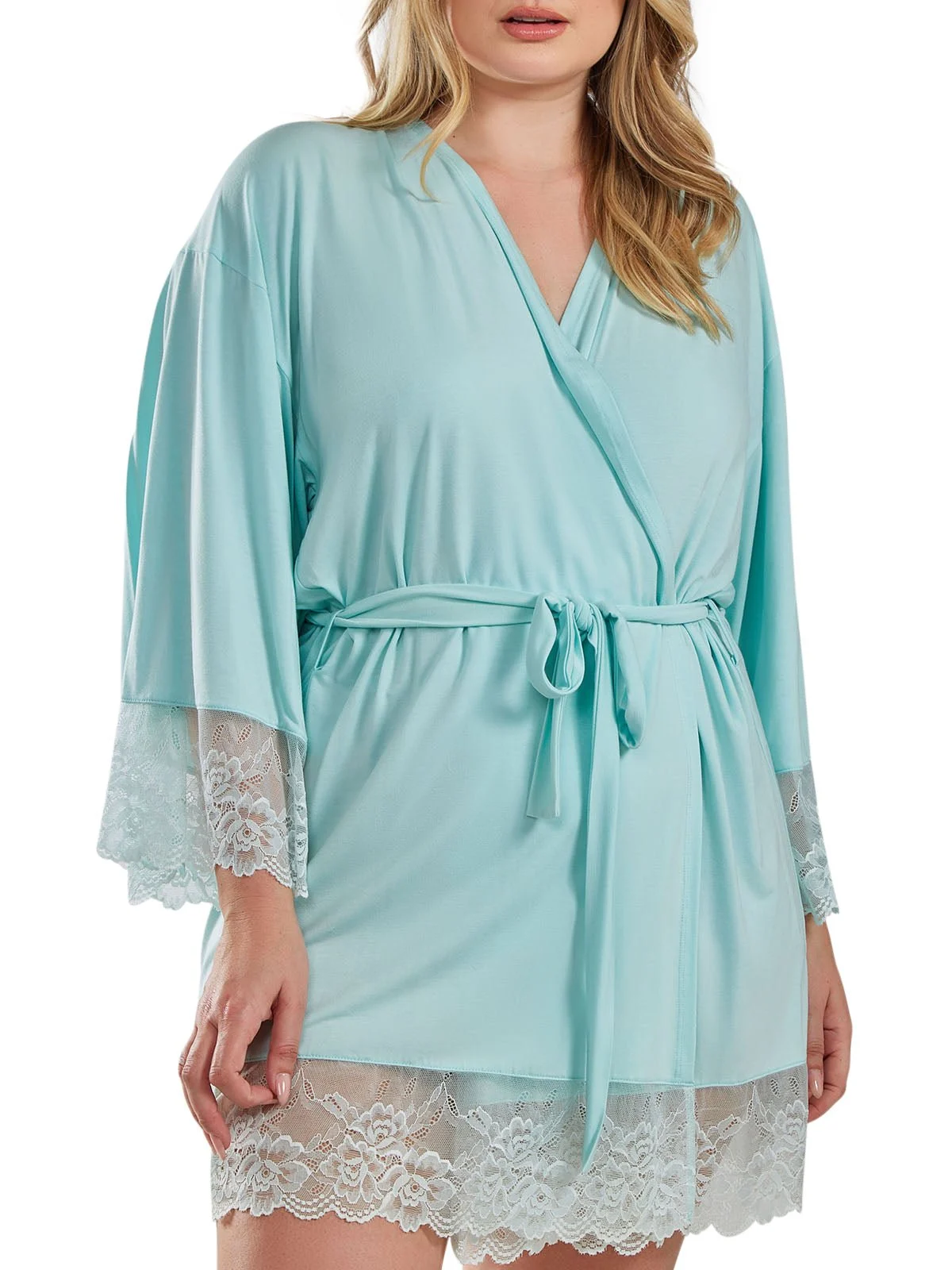 Plus Size Viscose Kimono Robe – Alina