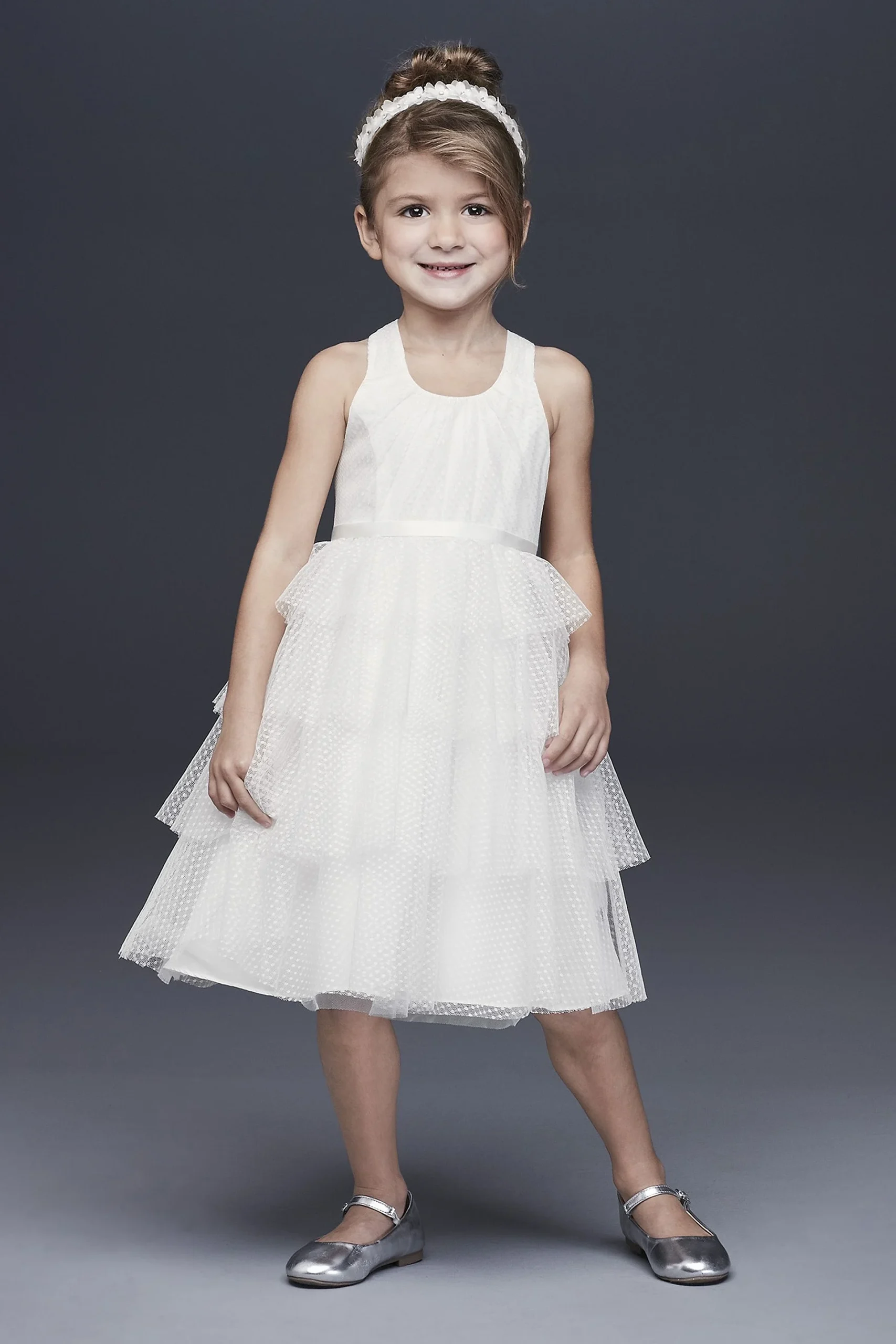 Point dEsprit Flower Girl Dress