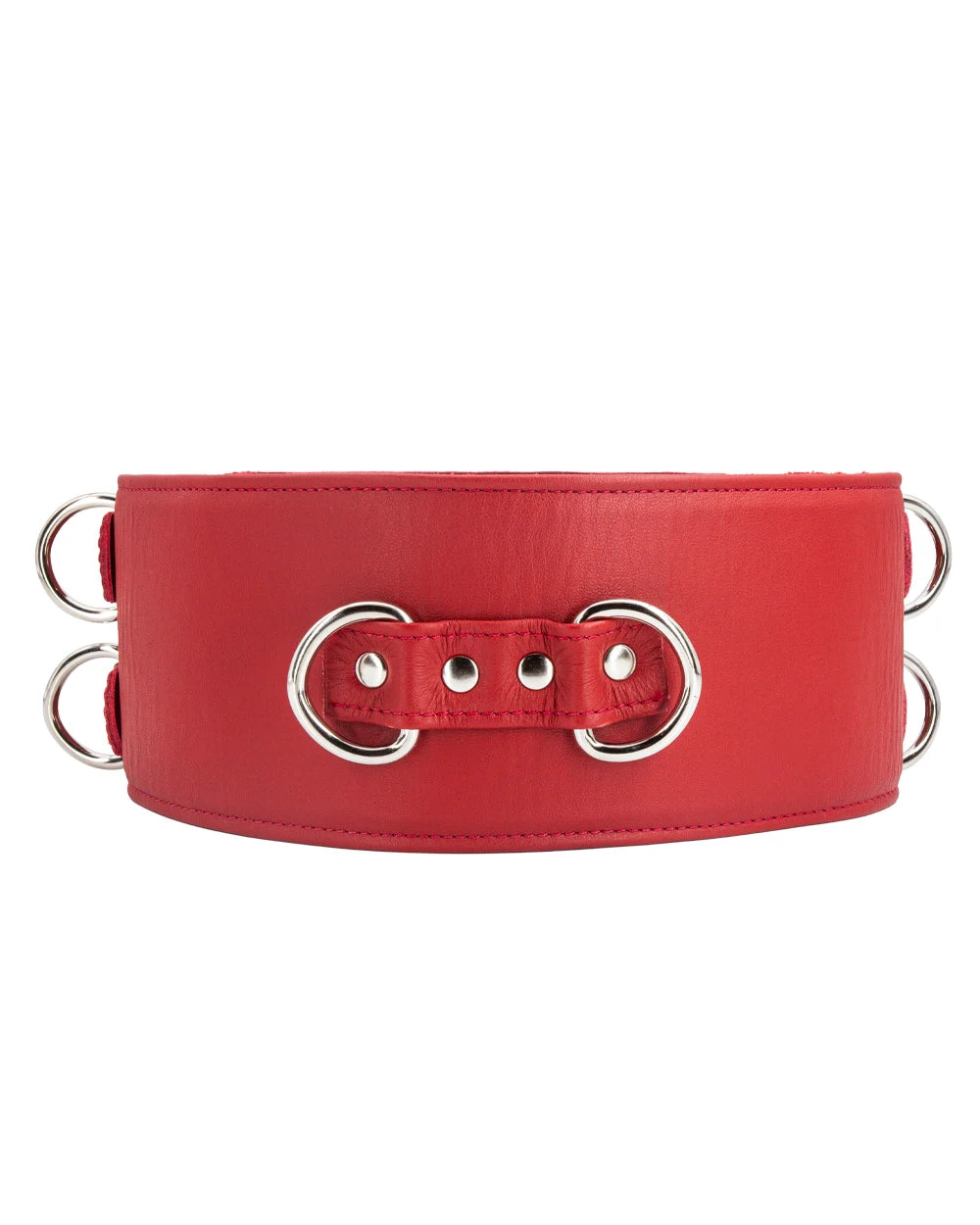Premium Leather Waist Cuff in Red