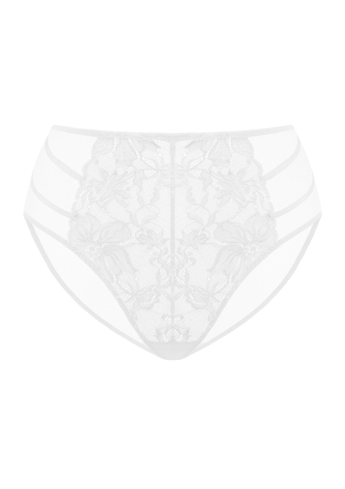 Pretty In Petals White High-Rise Lace Brief Underwear