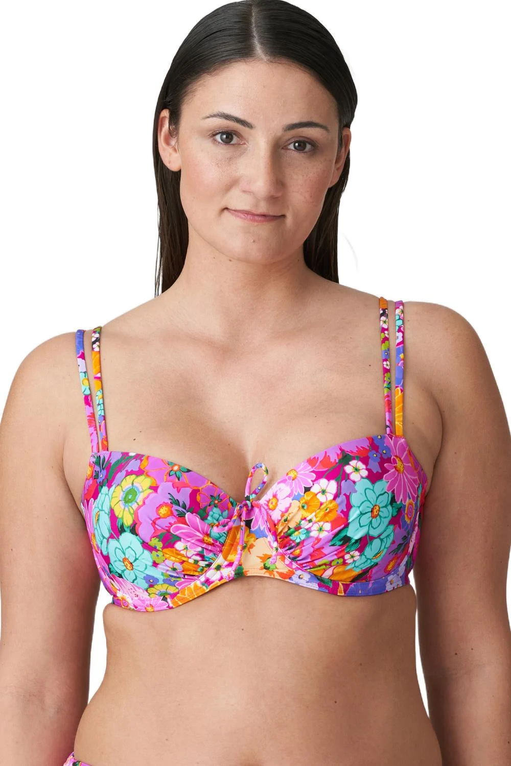 PrimaDonna Najac Padded Balcony Bikini Top, Floral Expressions (4011016)