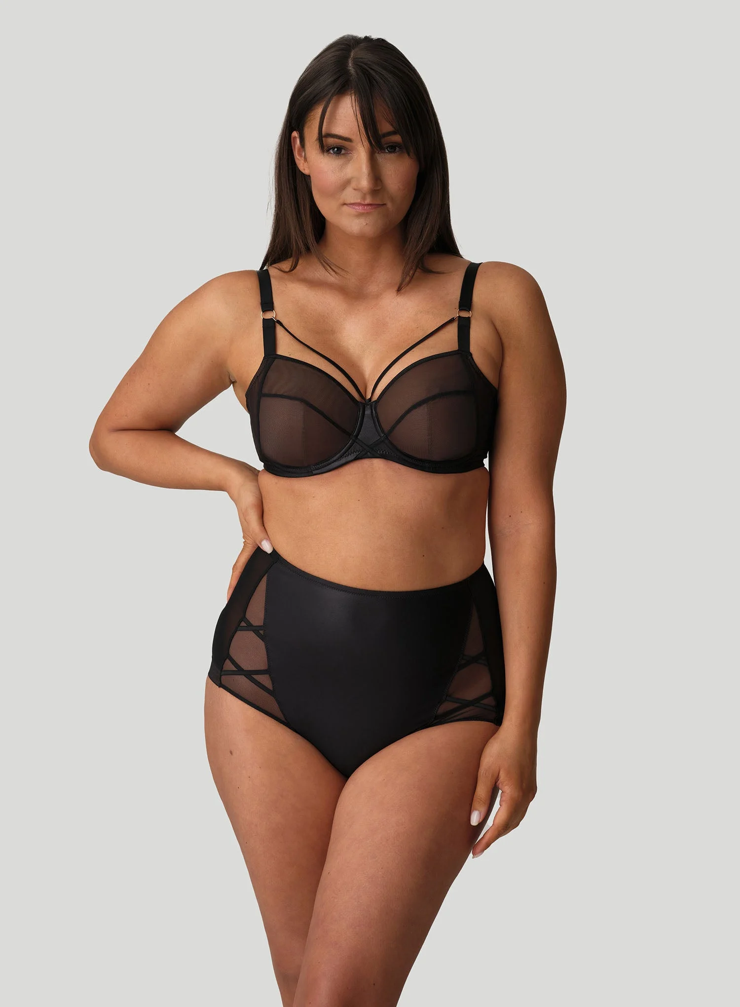 Primadonna Twist: Zipolite High Waisted Brief Black