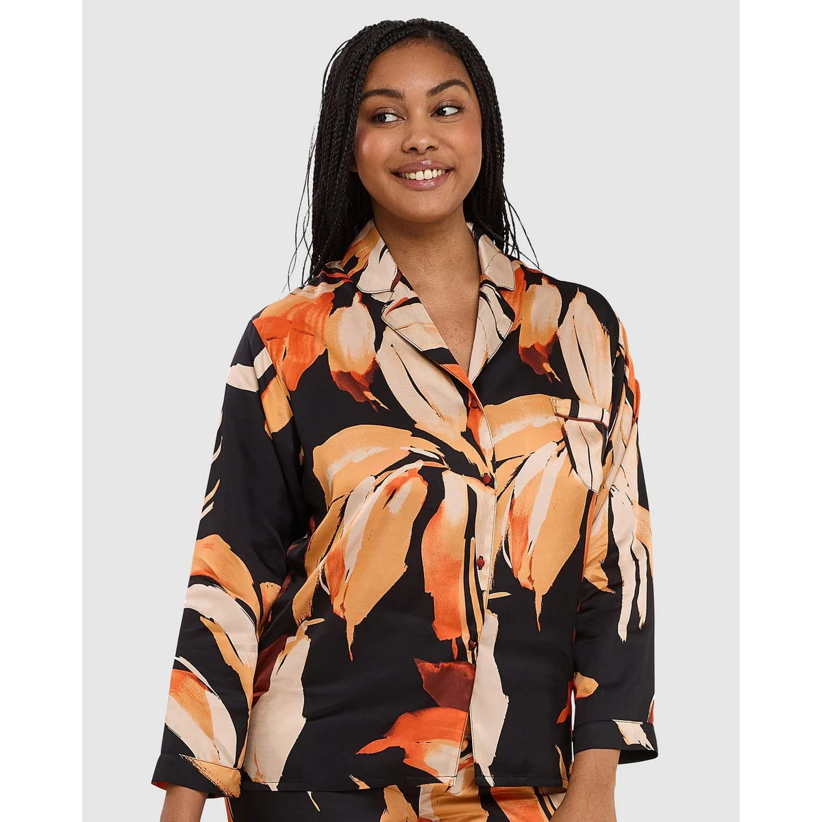 Pure Chic Viscose Satin Pyjama Shirt