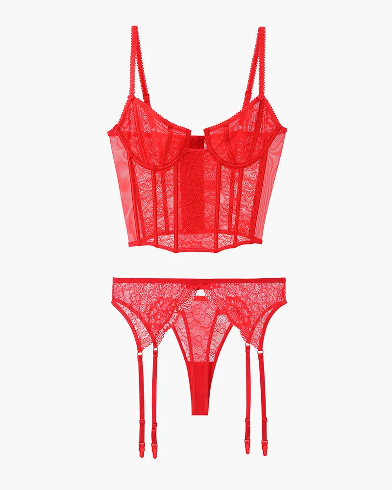 Push Up Corset Bra and Panty Sets