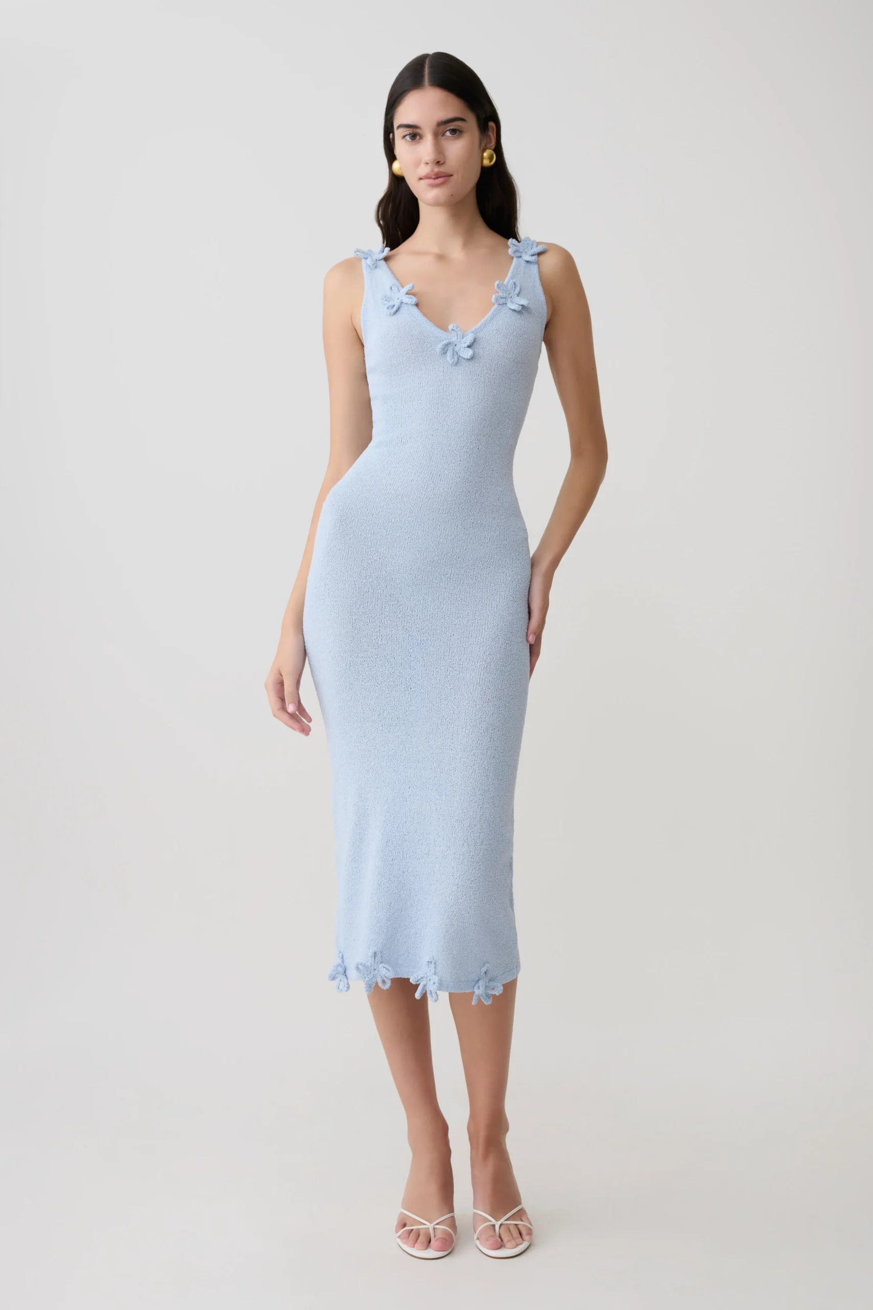 RachaelKnit Midi Dress - Light Blue
