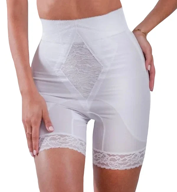 Rago Medium Control High Waist Long Leg Shaper (6206) - White