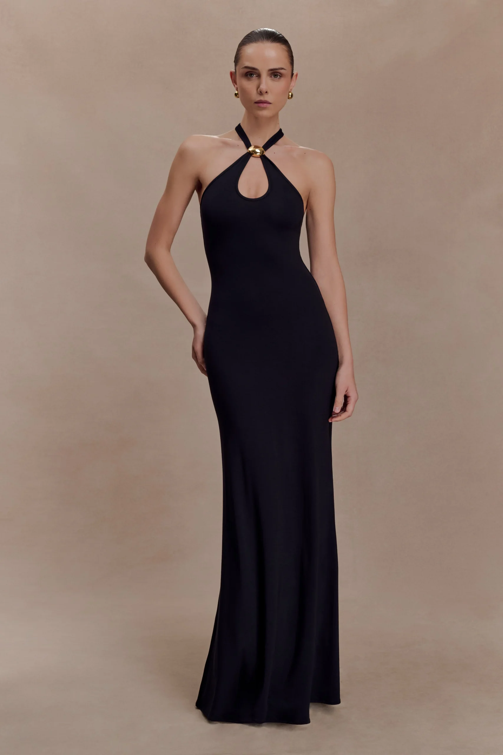 RamonaModal Maxi Dress With Hardware - Black