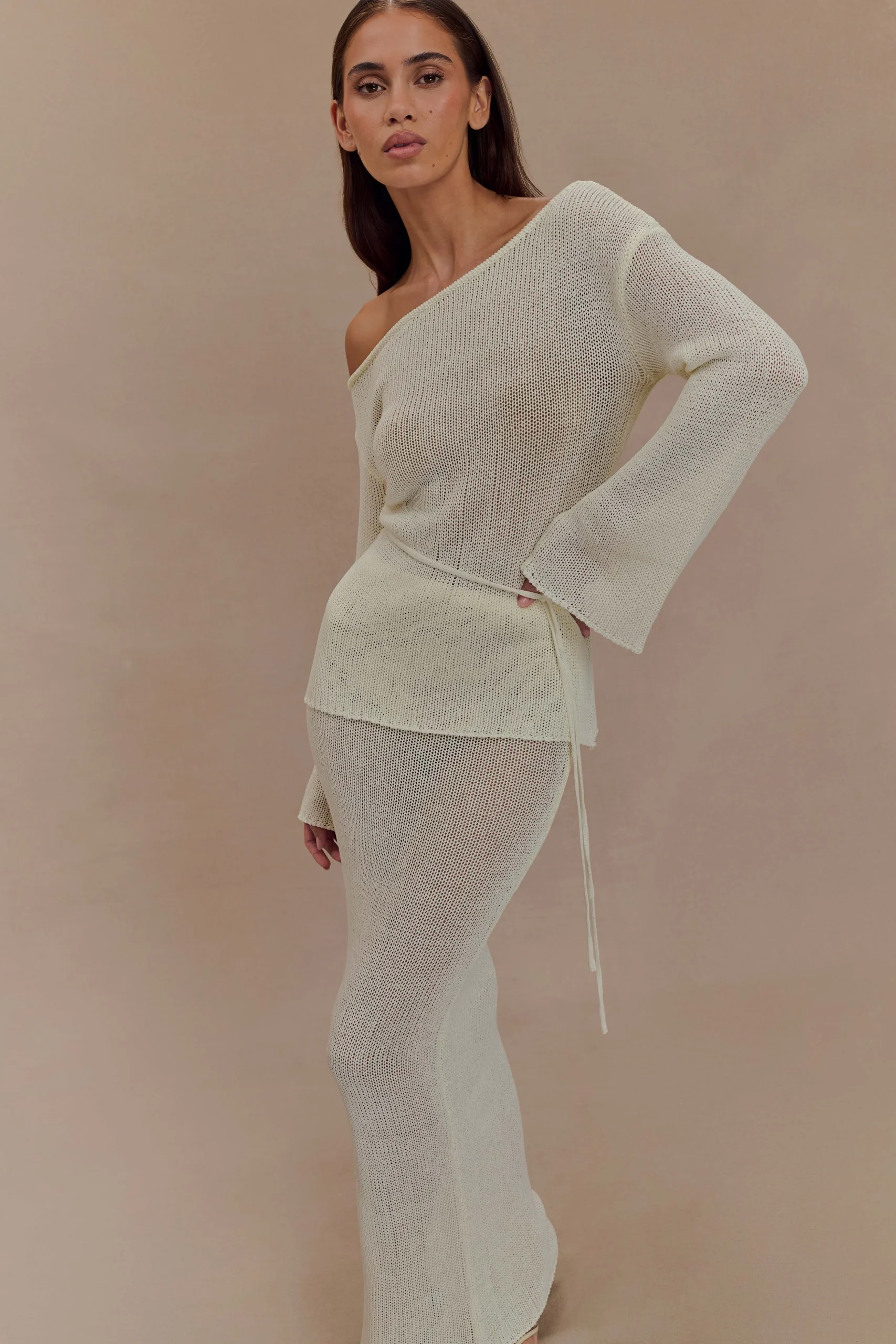 ReaganFINAL SALEOff Shoulder Knit Top - White