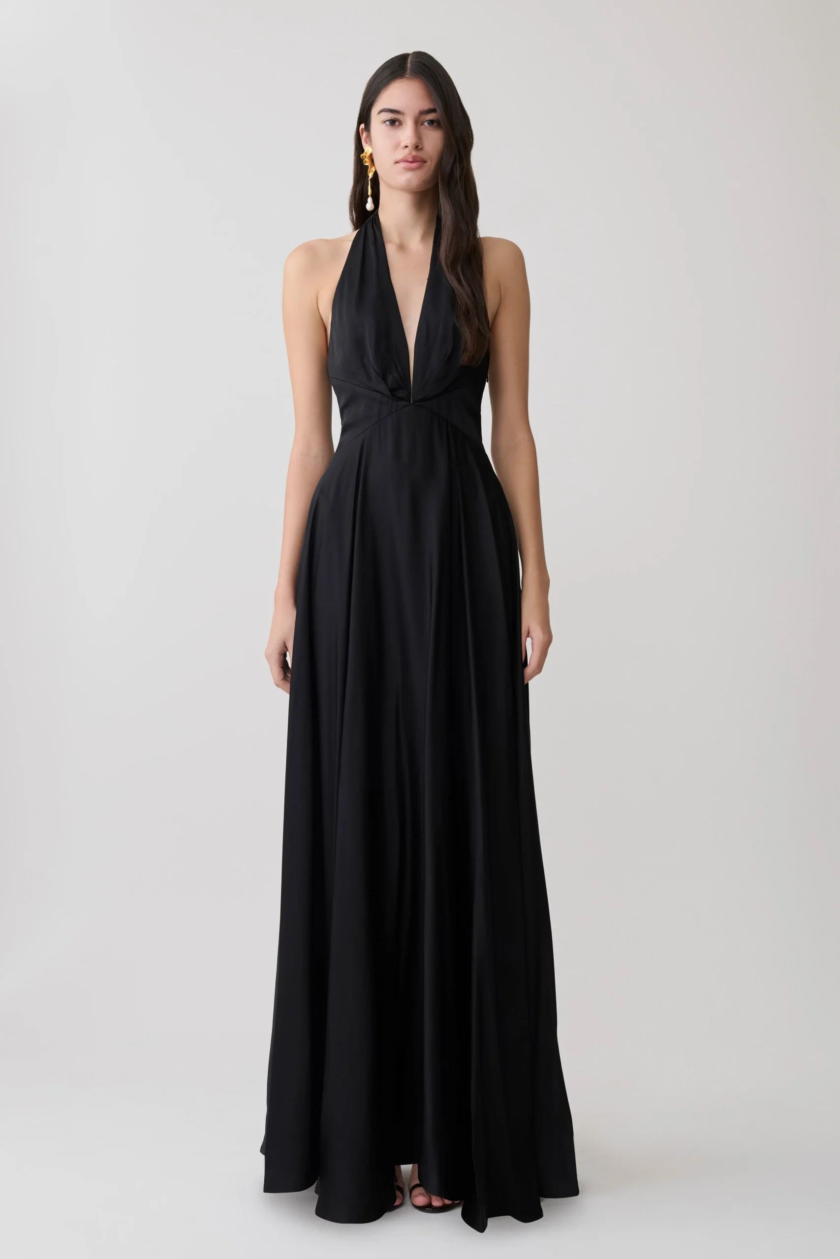 RebeccaHalter Buttoned Maxi Dress - Black