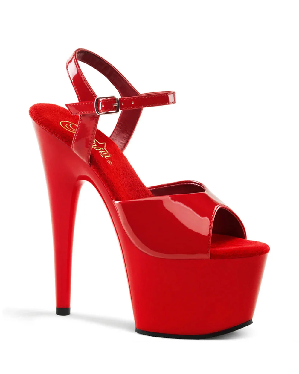 Red Patent Strappy Stilettos, Adore 709