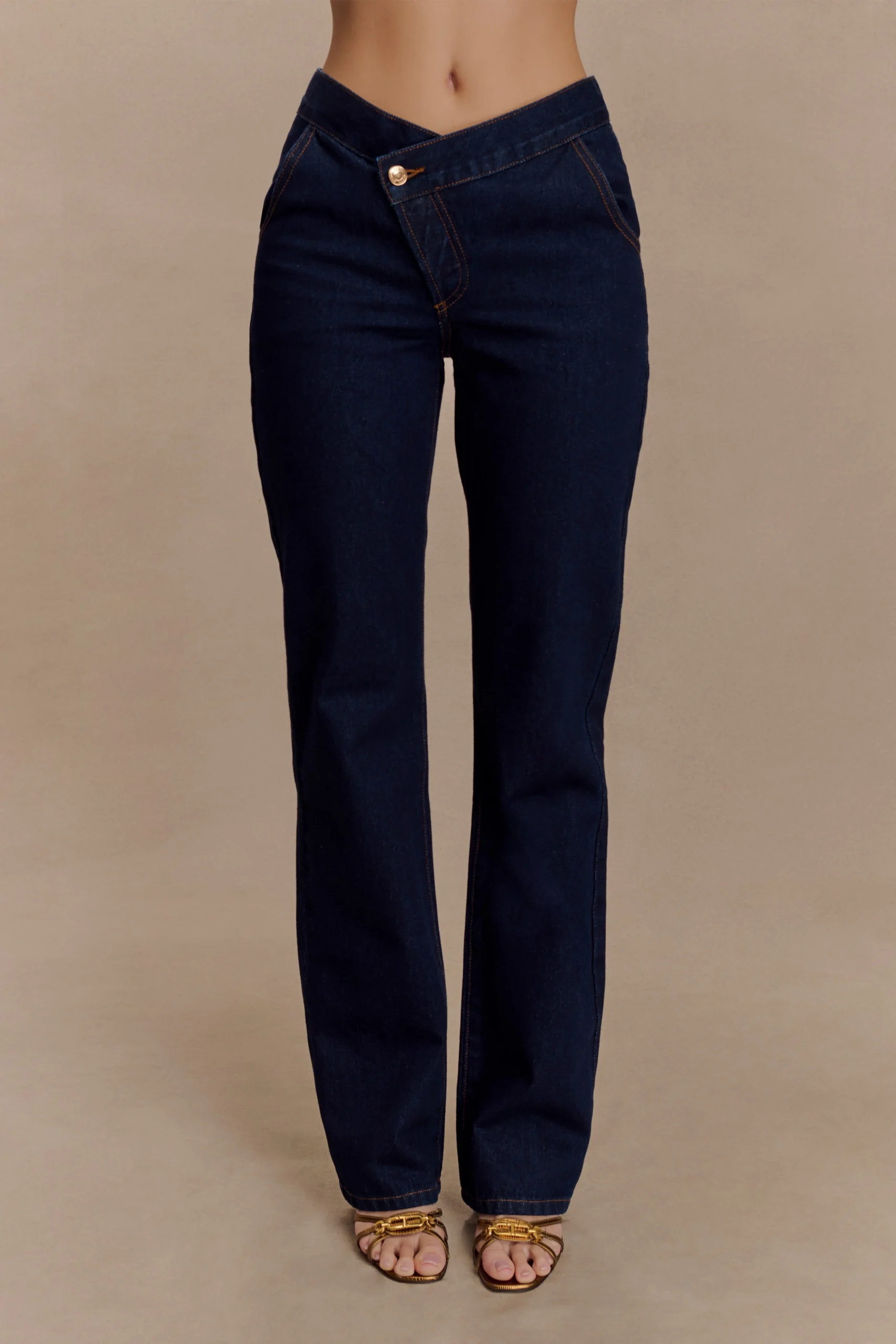 RemingtonV Front Straight Leg Jeans - Indigo Blue