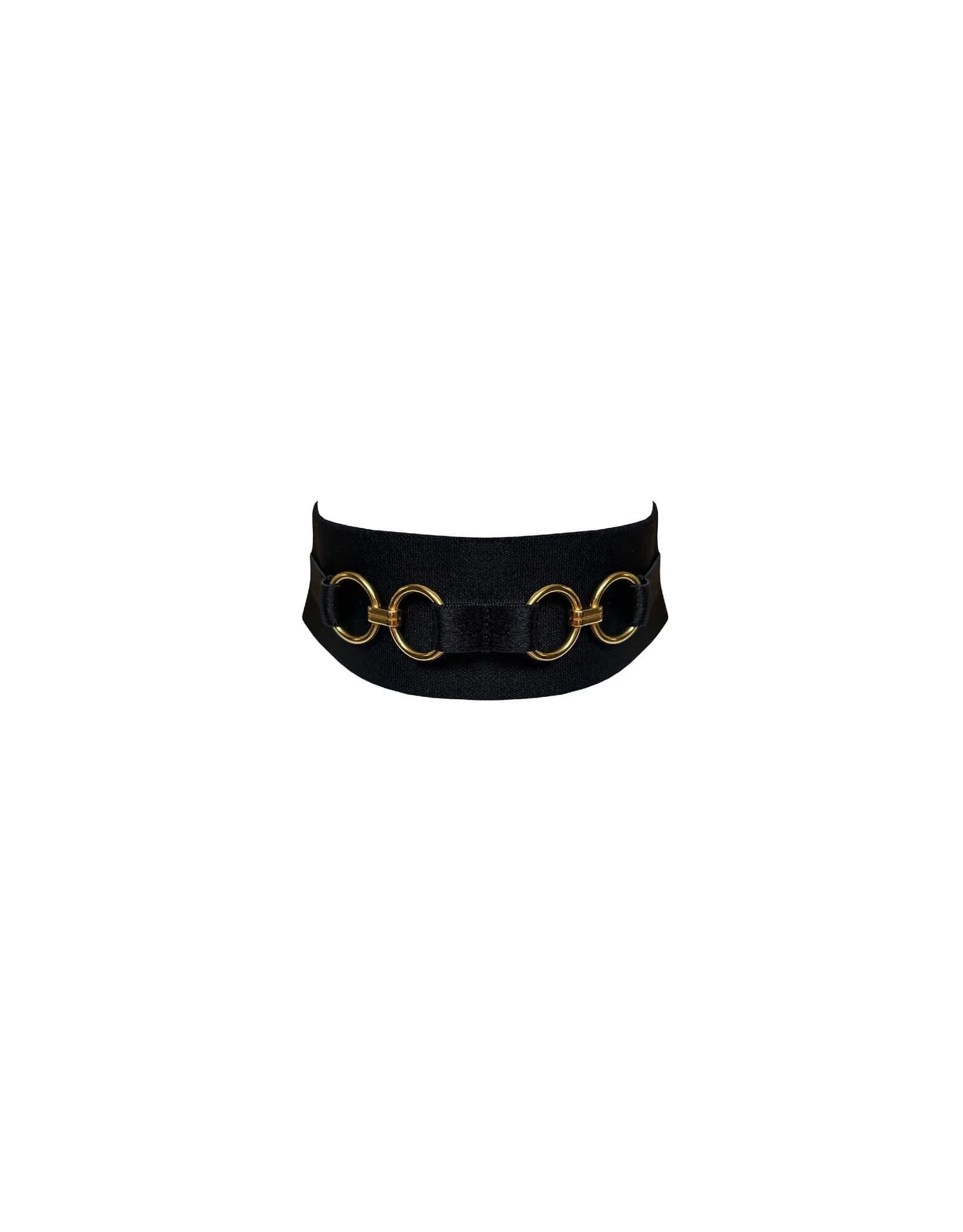 Retta Wide Strap Collar Black