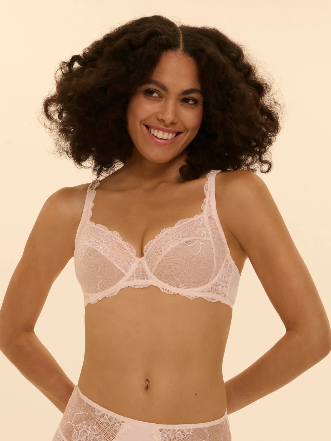 Reve Square Neck Full Cup Bra - Sakura PinkRegular price