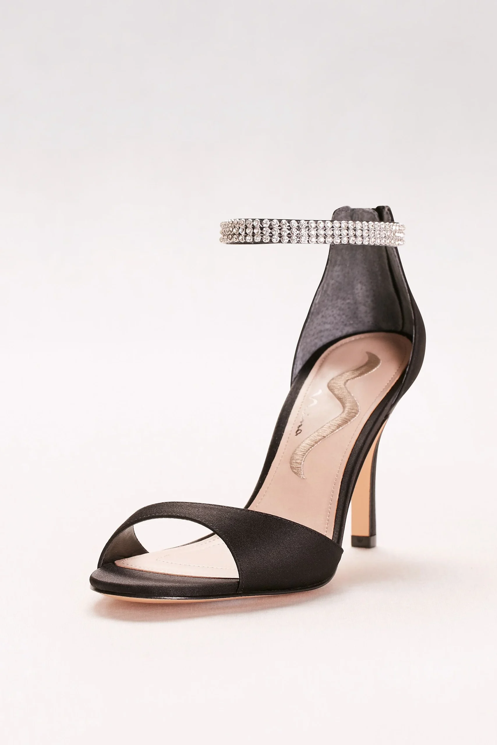 Rhinestone Ankle Strap Two-Piece Pumps