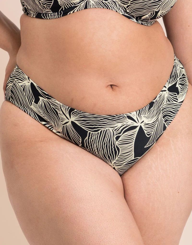 Ripple Reef Bikini Brief Black Print