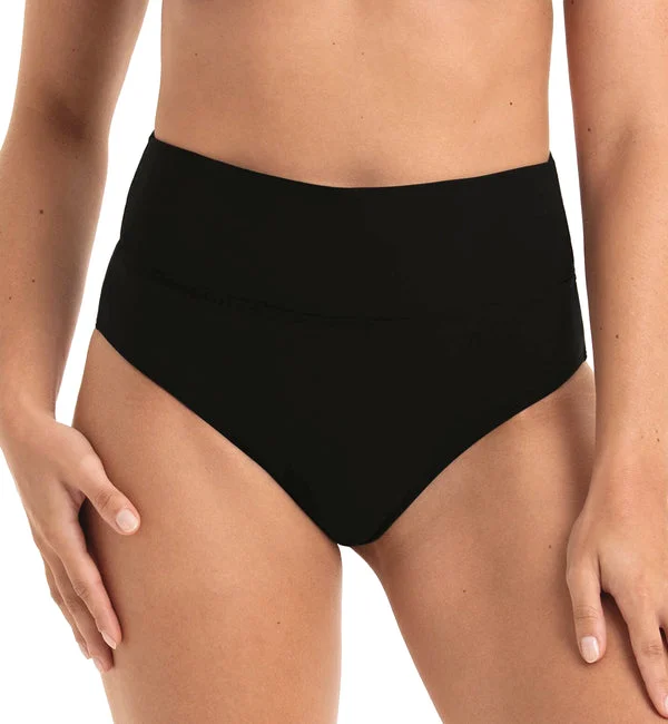 Rosa Faia Mix & Match Lorena Fold Over Swim Brief (8808-0) - Black