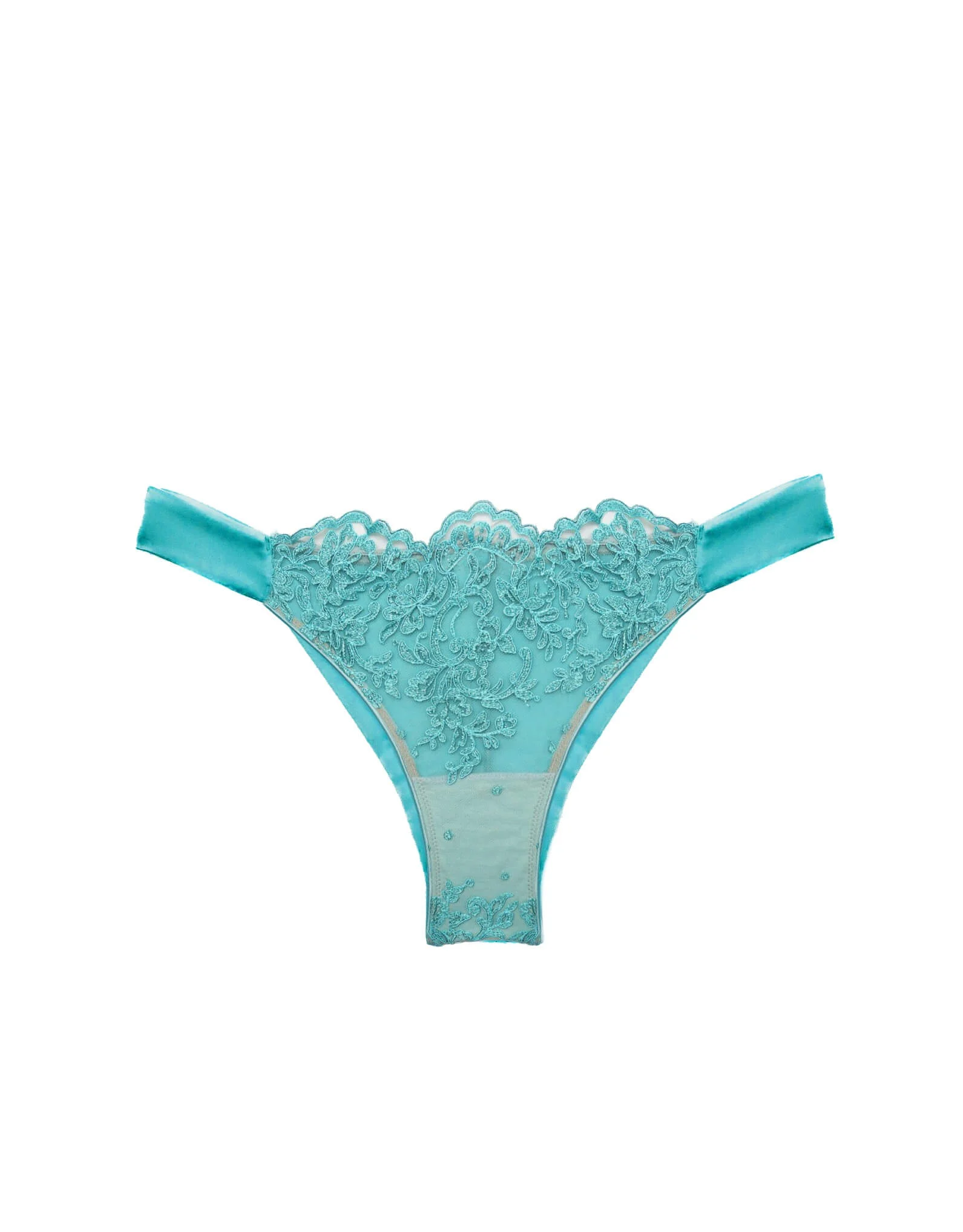 Royal Jewel Thong in Aquamarine