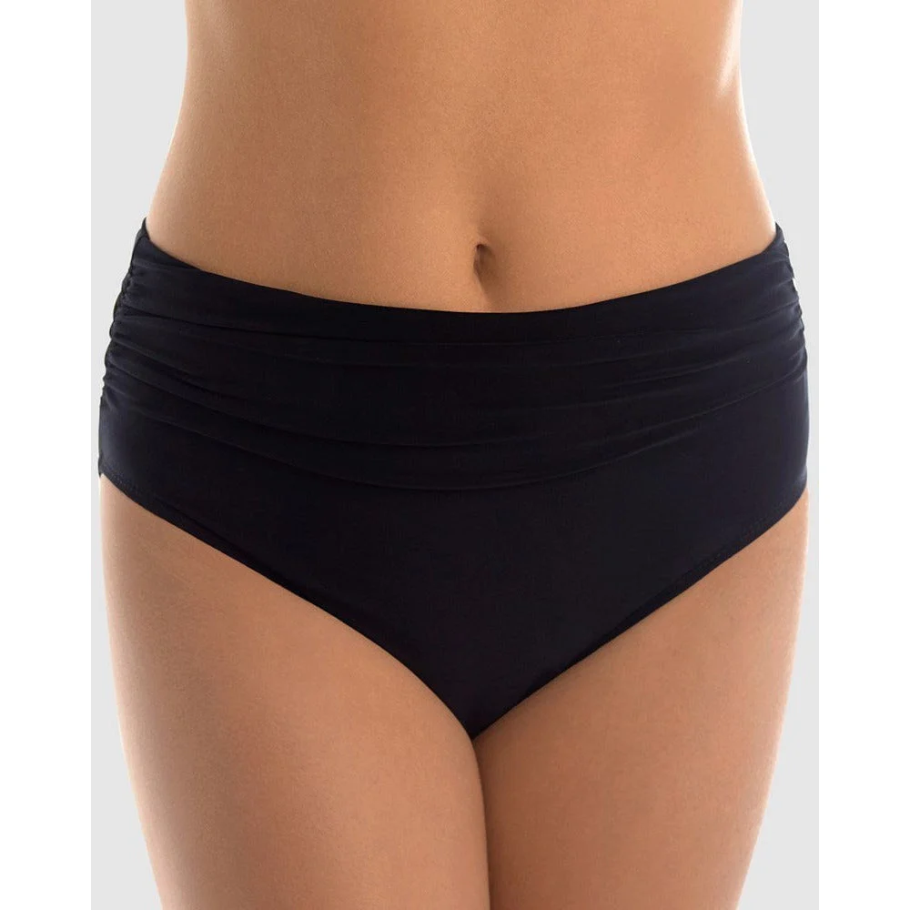 Ruched Figure Shaping High Waist Bikini Bottom