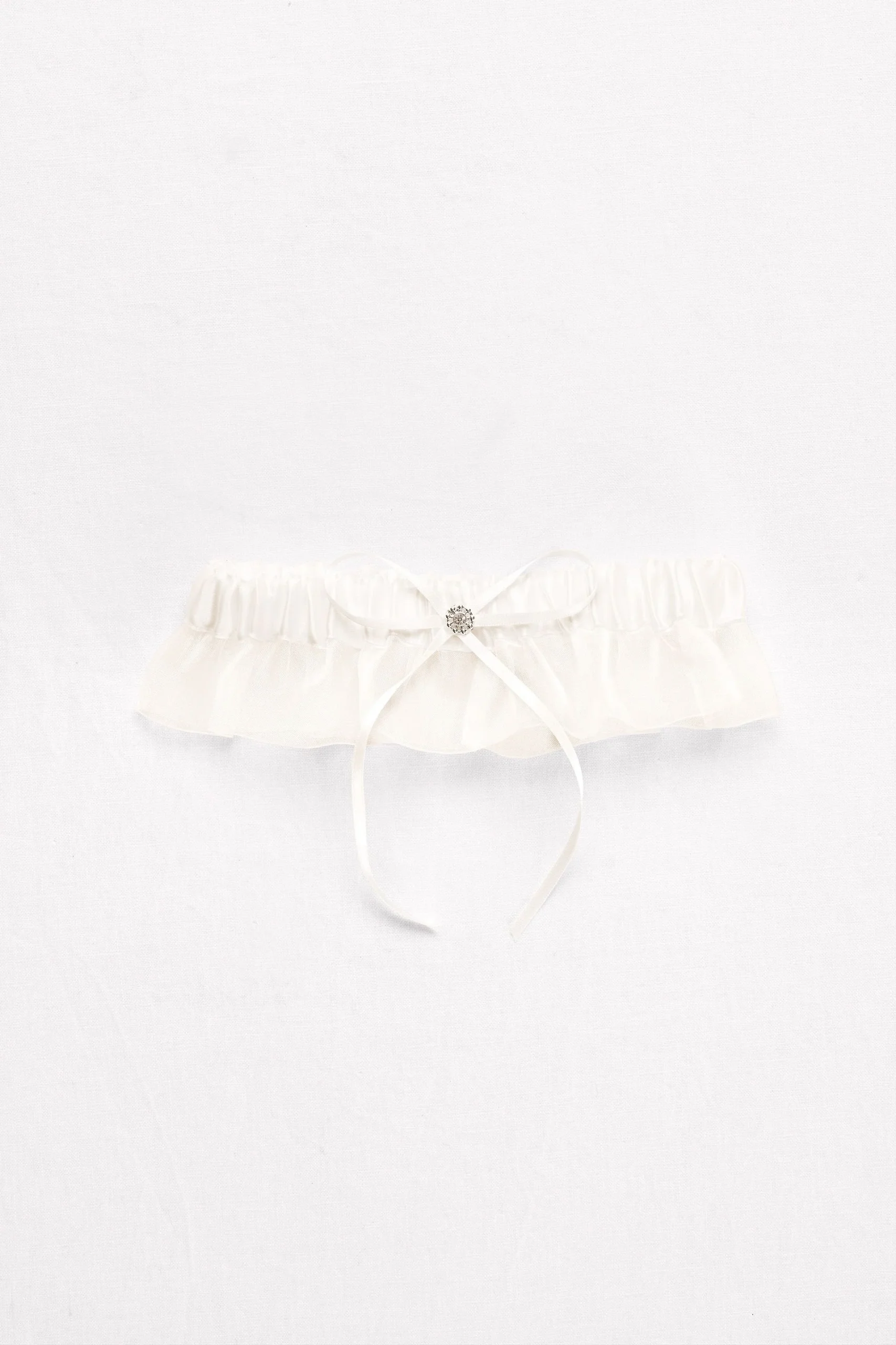 Ruffled Organza and Satin Garter