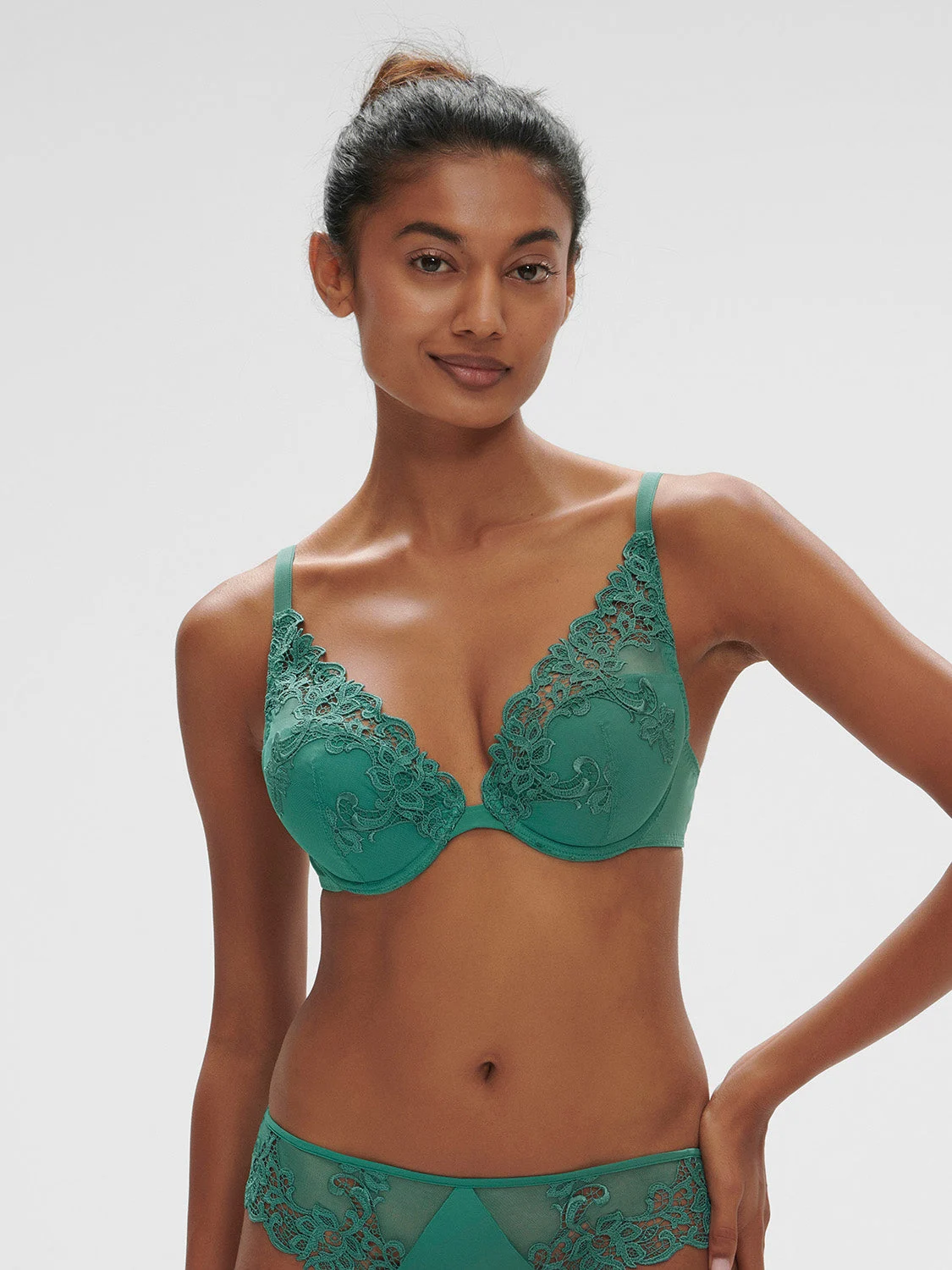 Saga Triangle Push Up Bra - Garden GreenRegular price