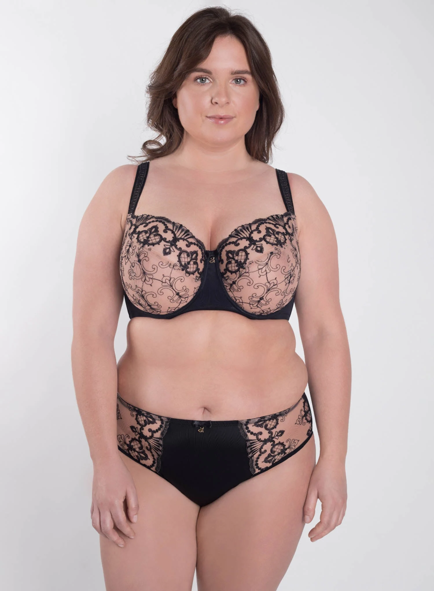 Samanta Lingerie: Perla Midi Brief Black
