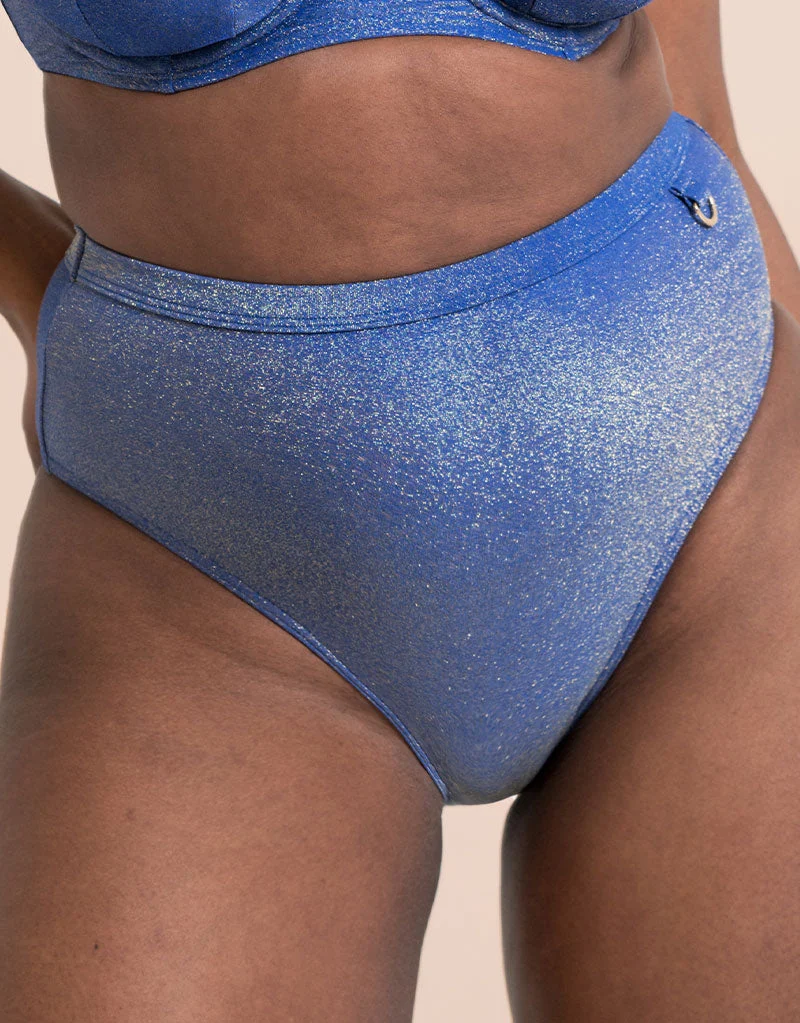 Sapphire Seas High Waist Bikini Brief Blue Sparkle