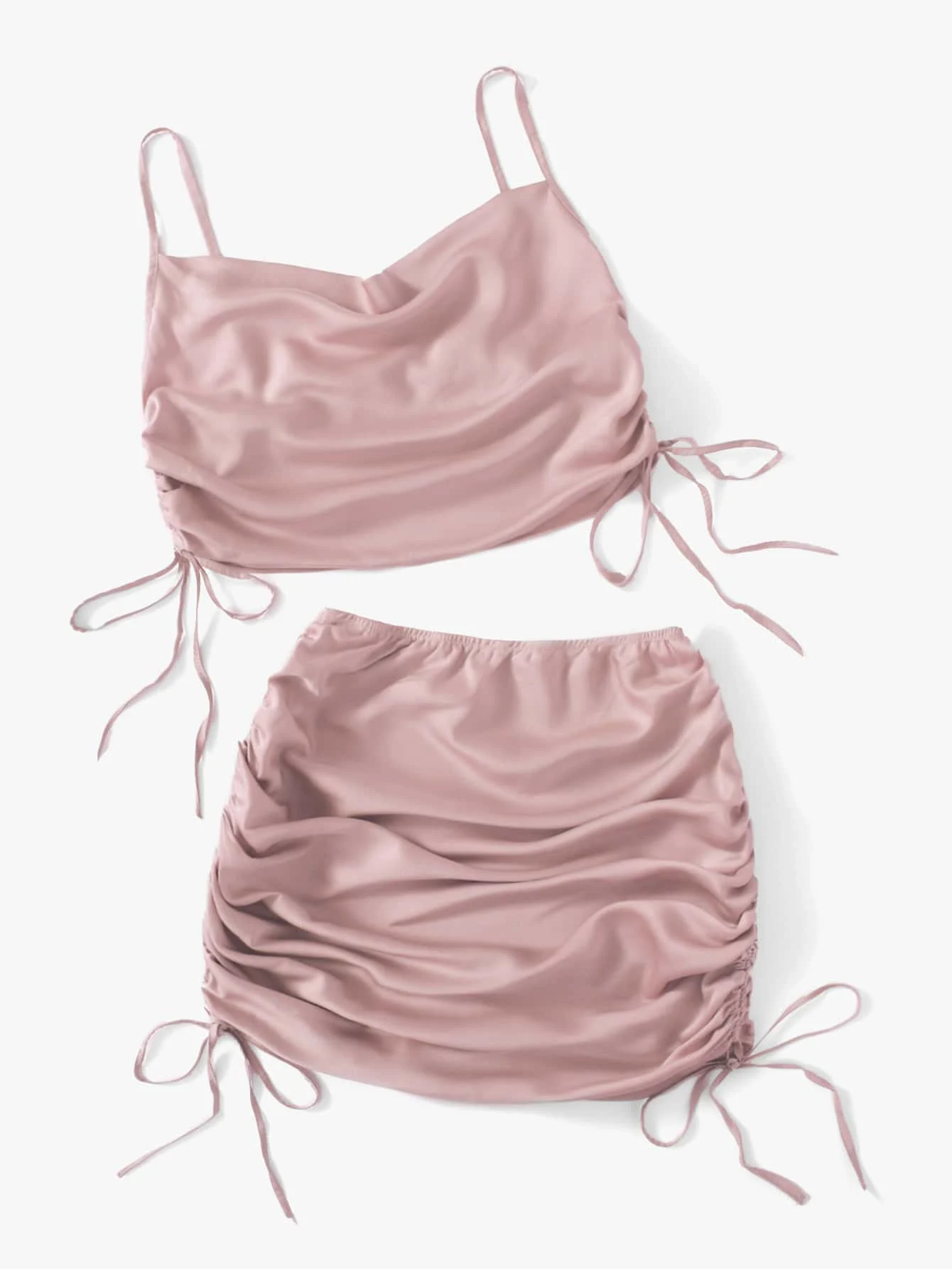 Satin Crop & Mini Set