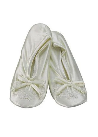 Satin Flower Girl Slipper