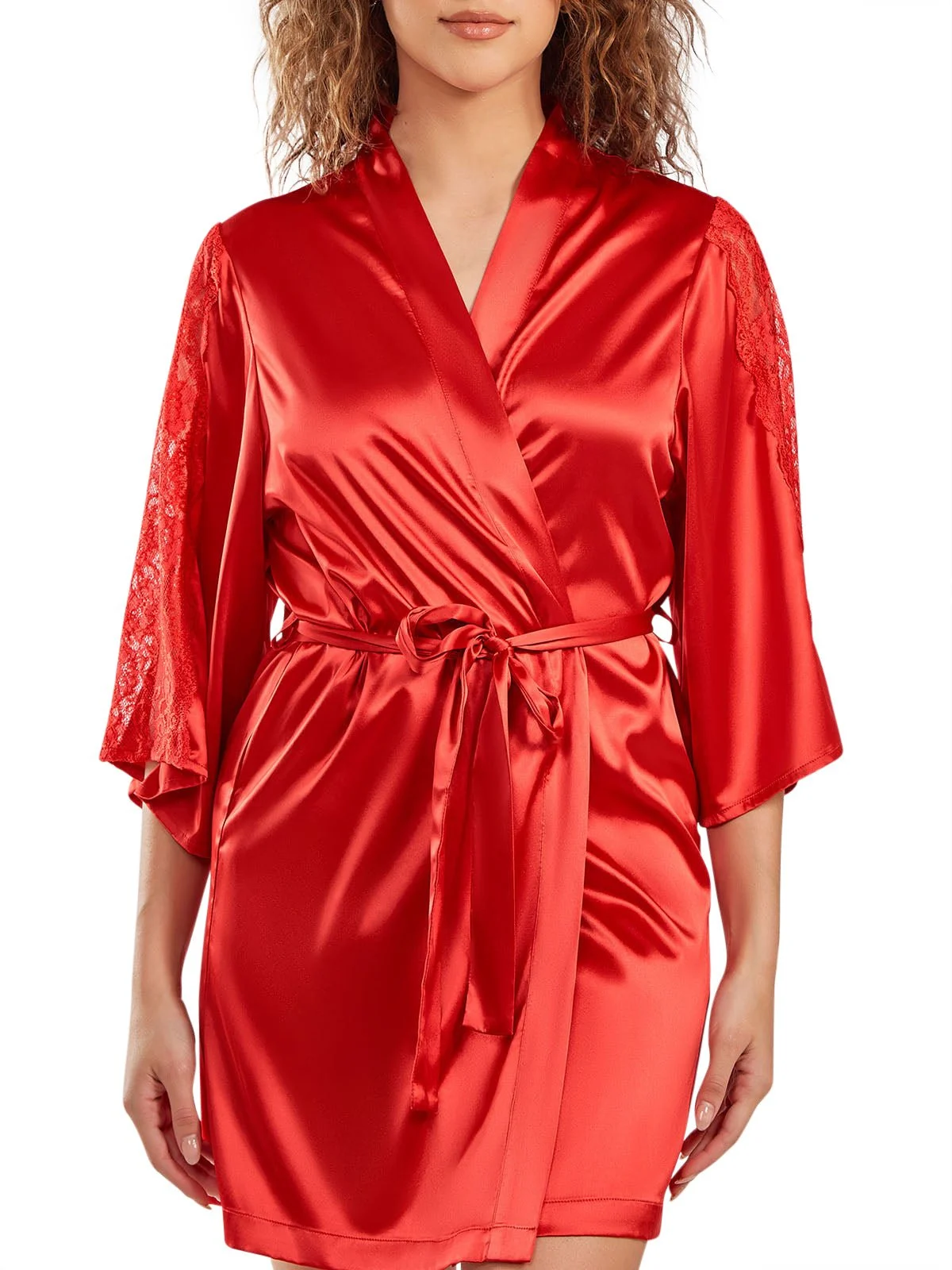 Satin Kimono Robe – Celina