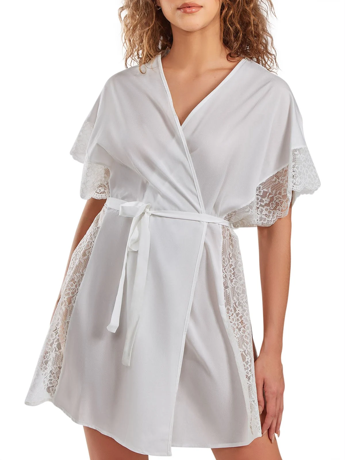 Satin Kimono Robe – Sherry