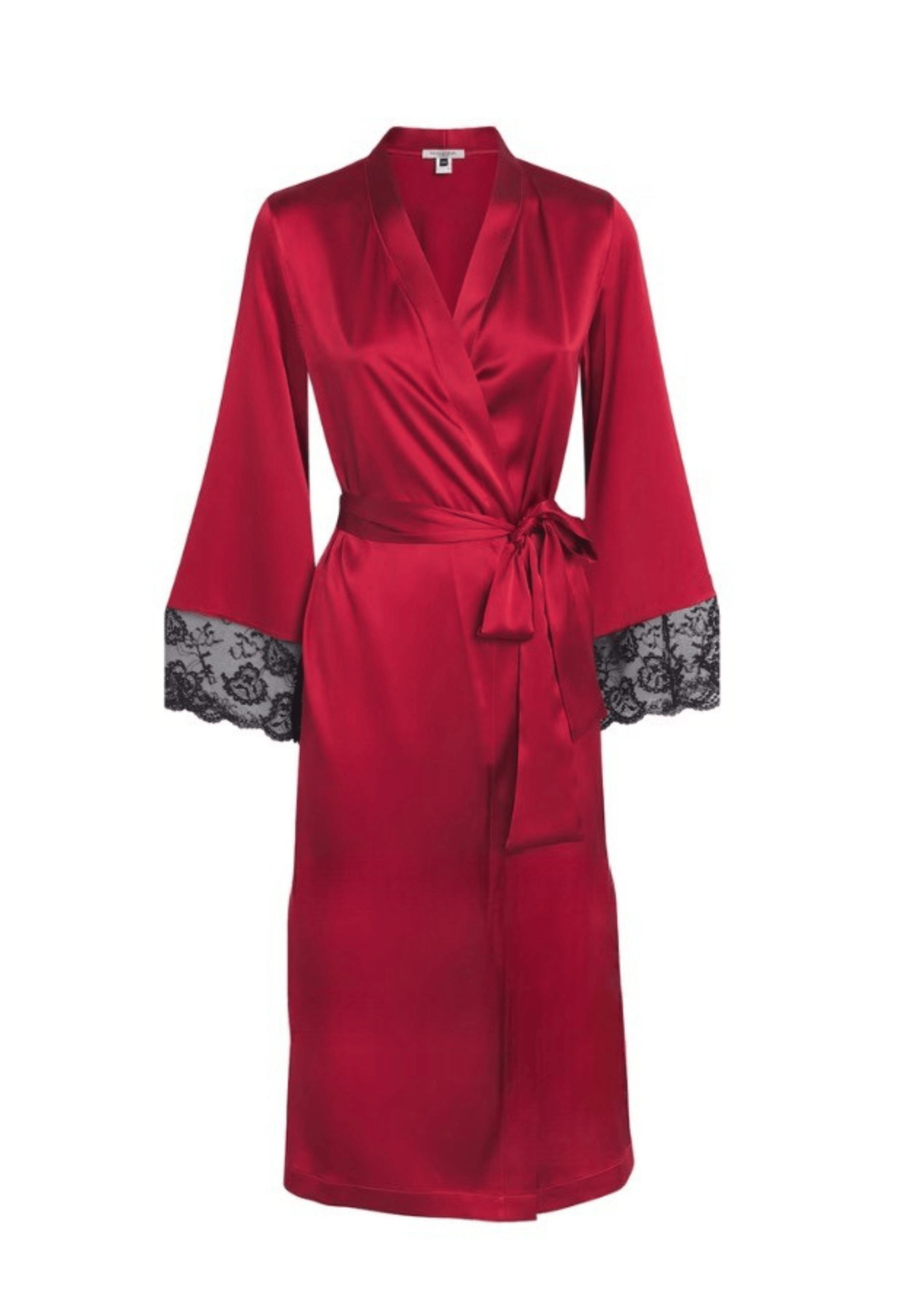 Satin Muse Long Red Robe