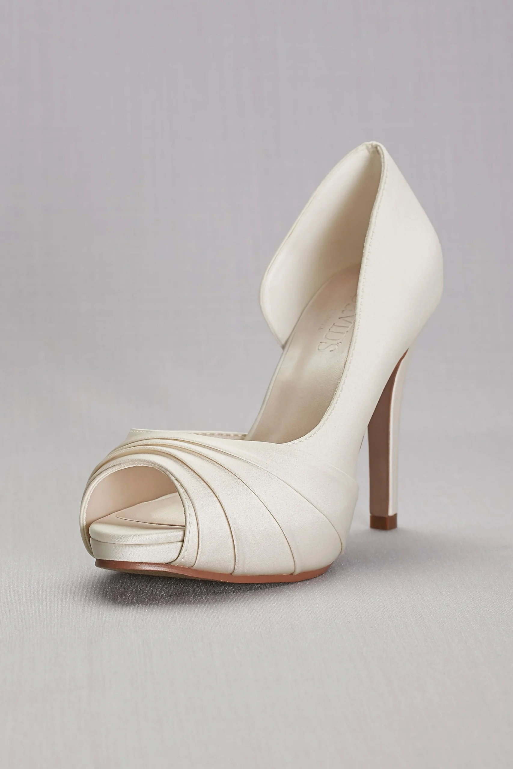 Satin PleatedD'Orsay Platform Pumps