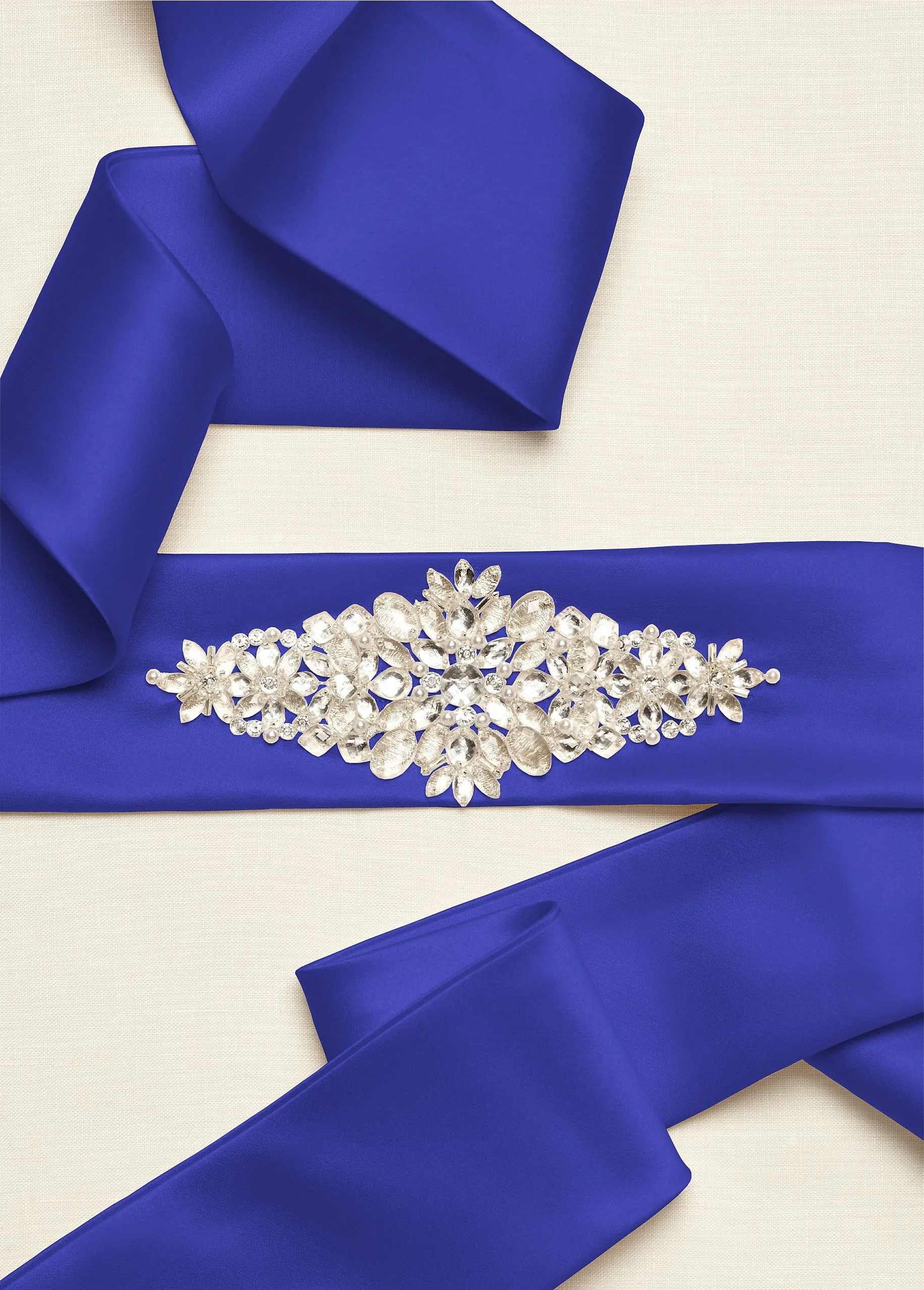Satin Sash with Beaded Embellishment