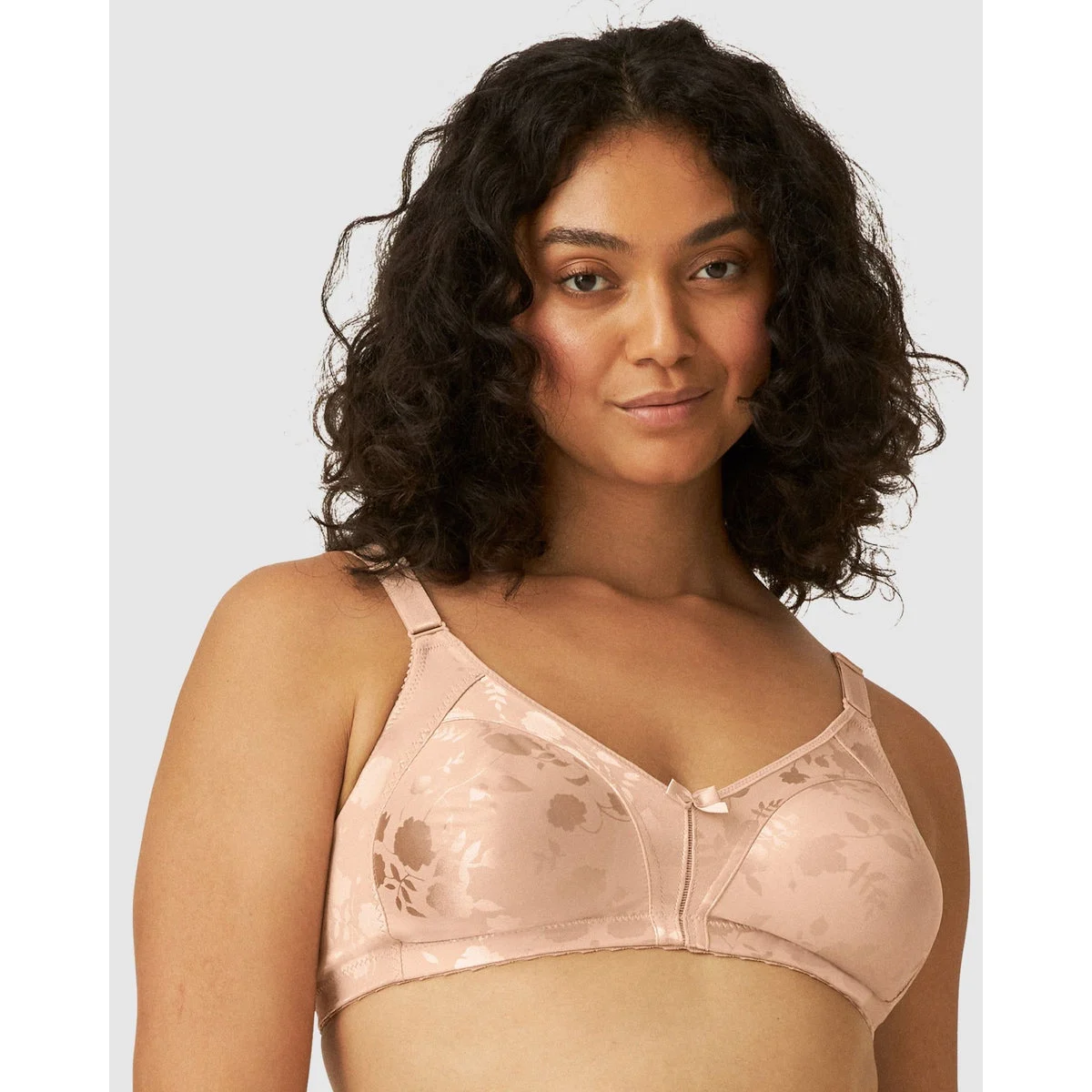 Satin Wide Strap Wireless Minimiser Bra