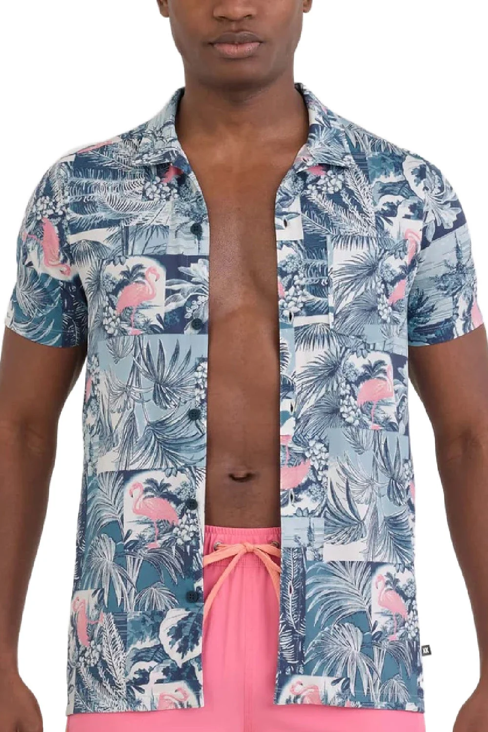 SAXX DropTemp Dry UPF Performance Resort Polo, Botanique-Washed Indigo (SXRP40-BWI)