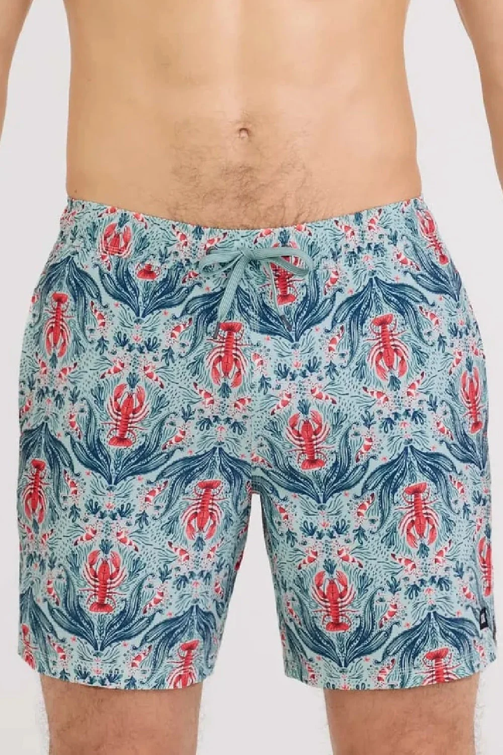 SAXX Oh Buoy 7" Swim Shorts SXSW04L-LFM (Lobster Flourish-Mint)