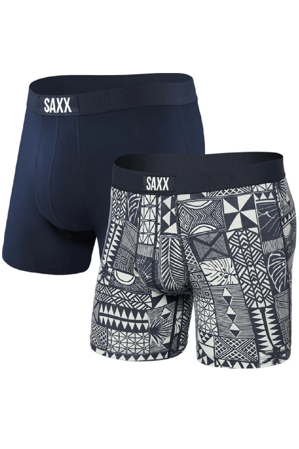 SAXX Vibe Boxer Brief 2 Pack SXPP2V-BYW (Beachy Woodblocks/Navy)