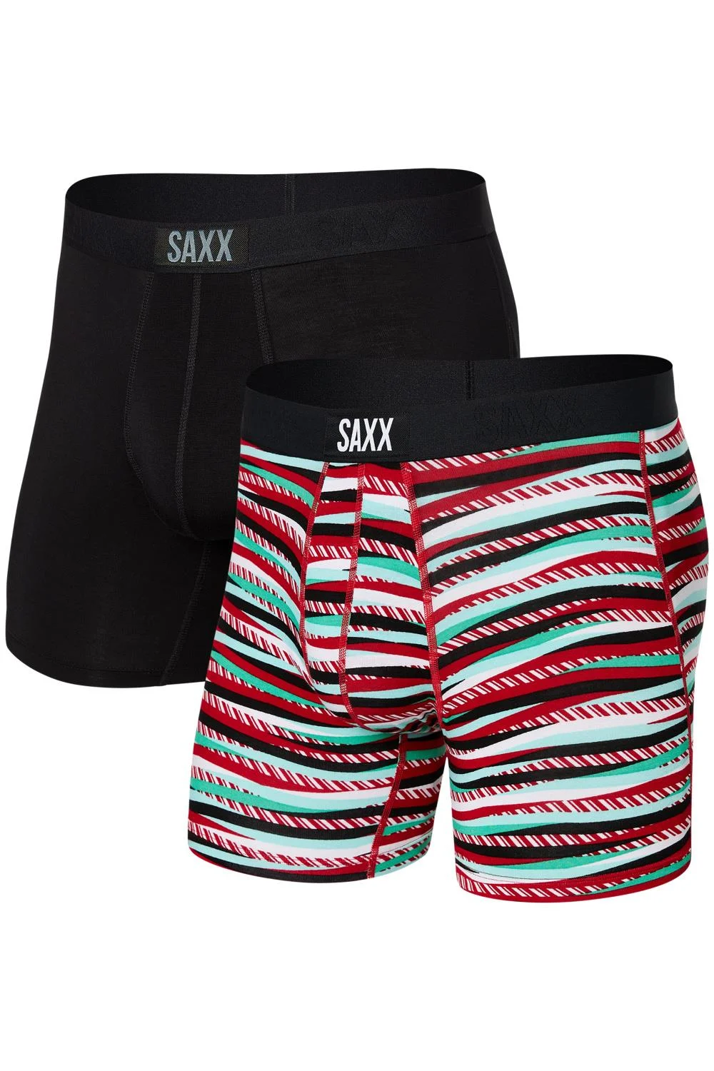 SAXX Vibe Boxer Brief 2 Pack SXPP2V-SZB (Sugar Buzz/Black)