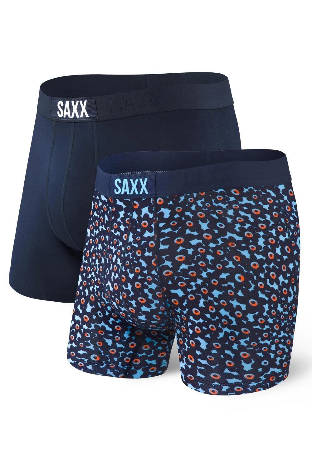 SAXX Vibe Boxer Brief 2/pk SXPP2V-DFN (De La Flora/Navy)