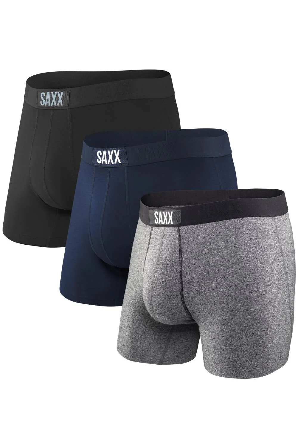 SAXX Vibe Boxer Brief 3 Pack SXPP3V-CLV (Black/Grey/Blue)