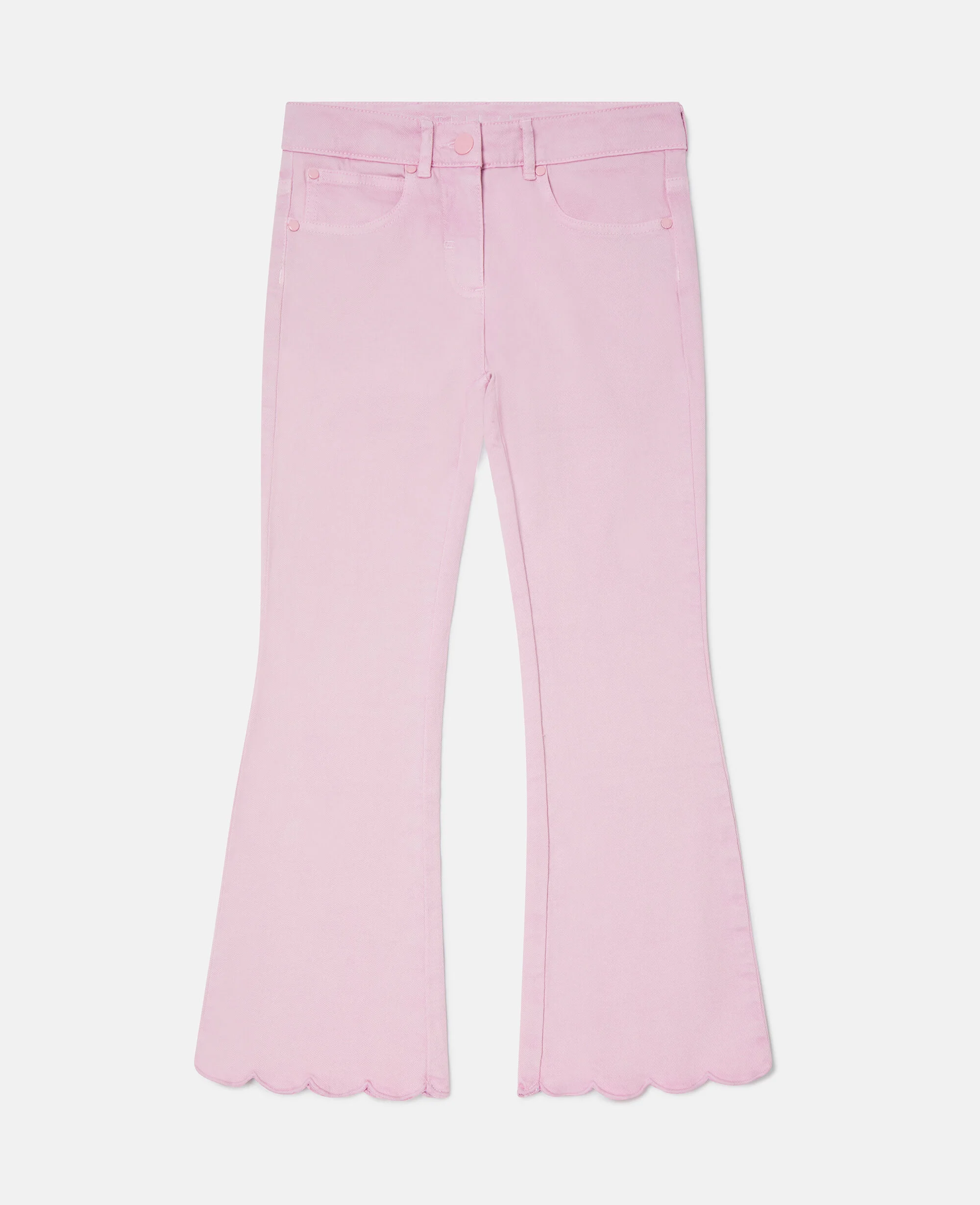 Scallop Trim Denim Jeans